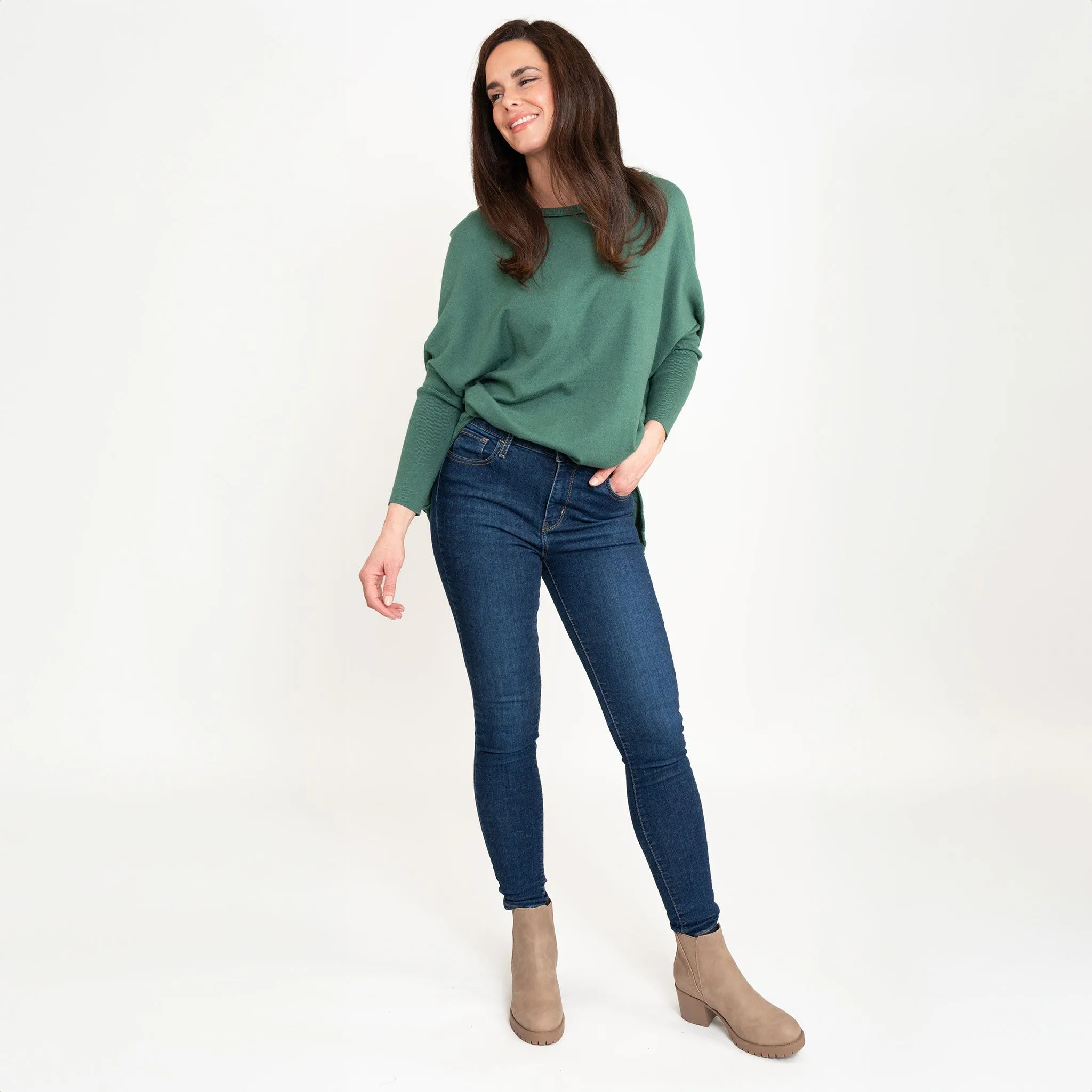 Halsey Relaxed Poncho Sweater