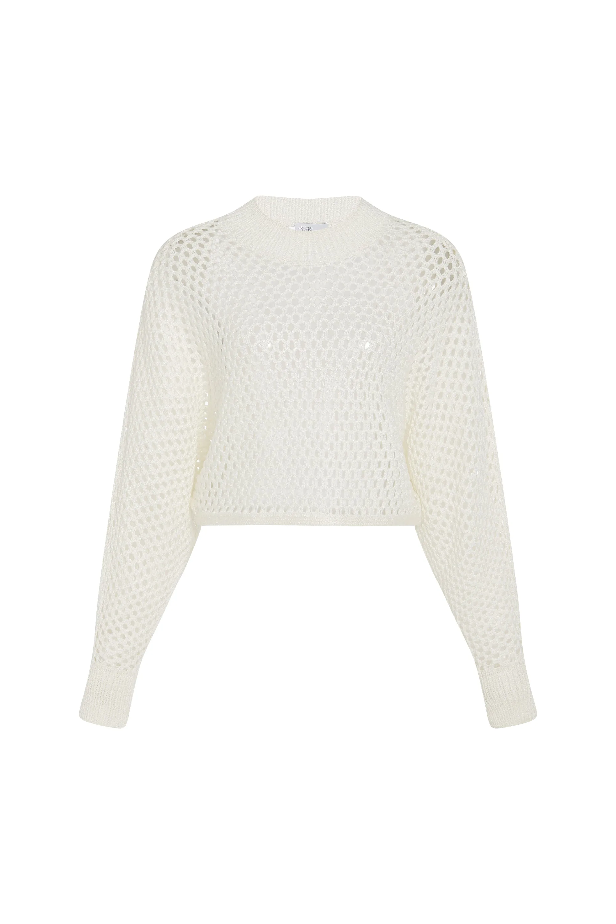 HAND KNIT MESH DOLMAN PULLOVER
