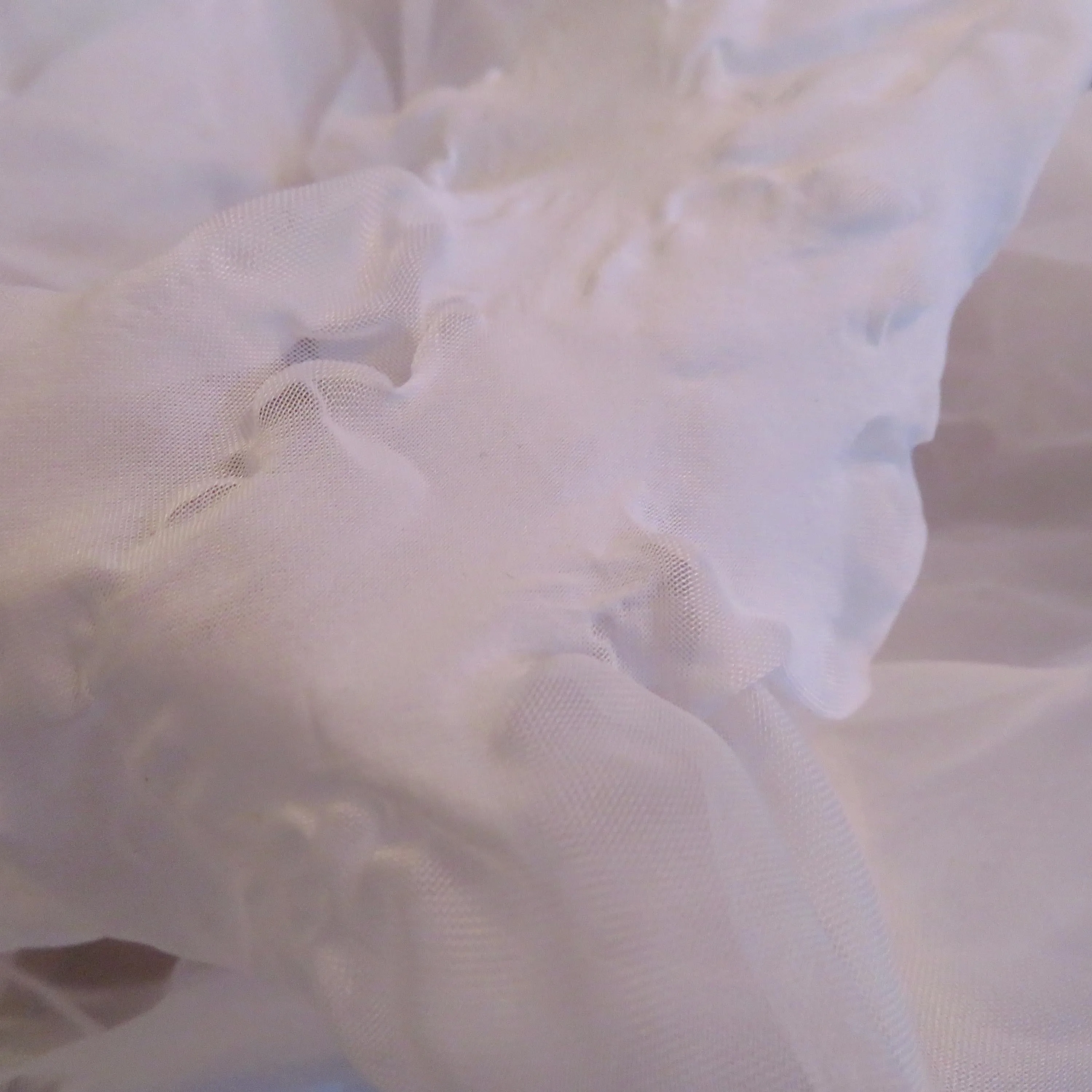 Hand Manipulated White Organza.