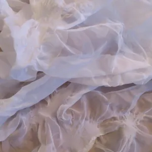 Hand Manipulated White Organza.