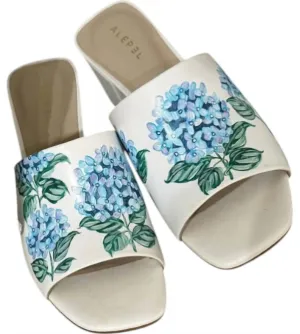 Hand-Painted Hydrangea Heels
