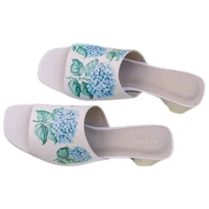 Hand-Painted Hydrangea Heels