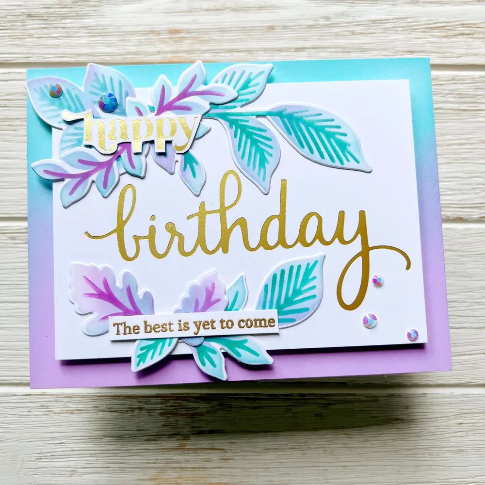 Happy Birthday Sentiment Suite Hot Foil Plate 162922