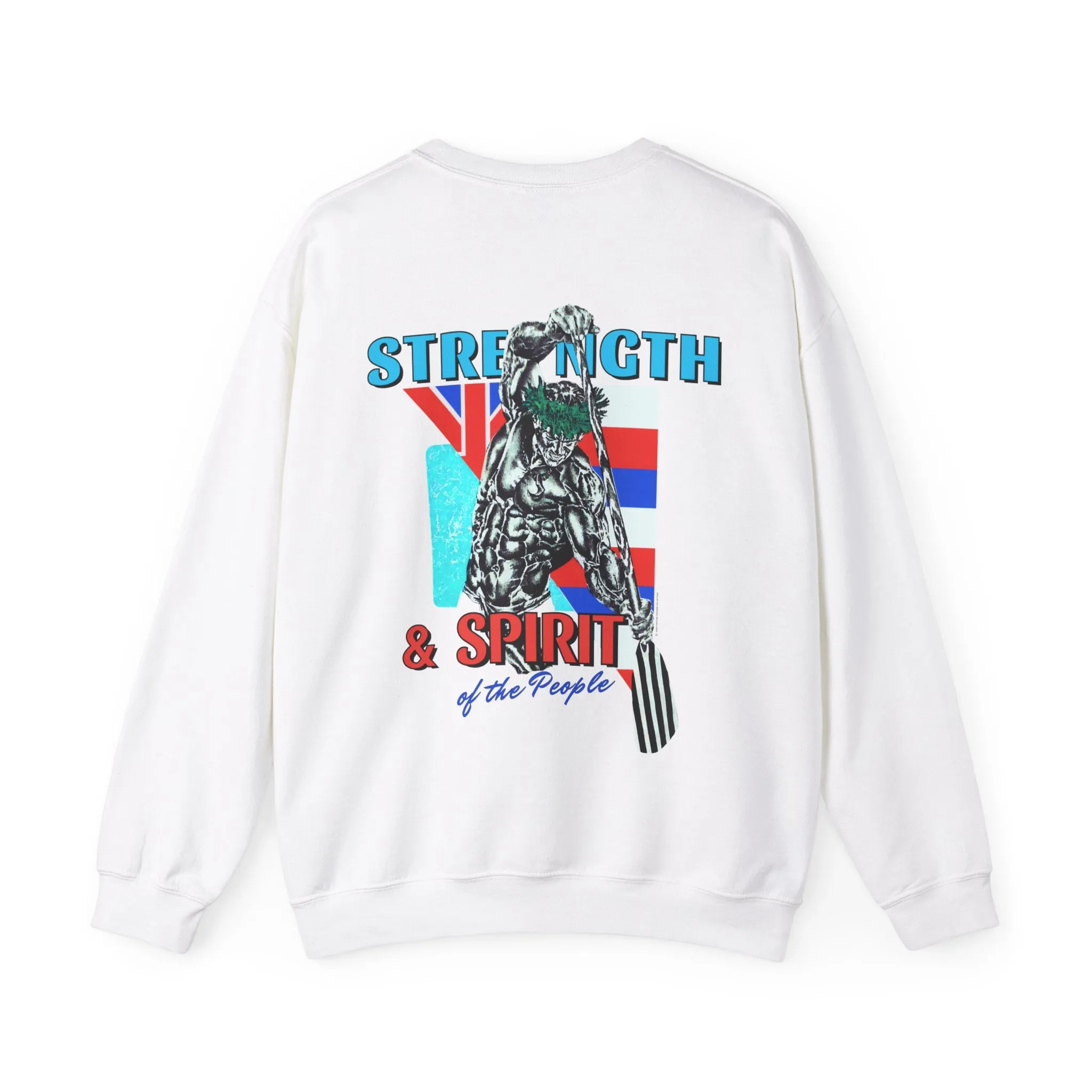 Hawaiian Strength Strength and Spirit of the People Vintage Design 90s New Print Unisex Heavy Blend™ Crewneck Sweatshirt