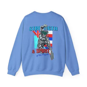Hawaiian Strength Strength and Spirit of the People Vintage Design 90s New Print Unisex Heavy Blend™ Crewneck Sweatshirt