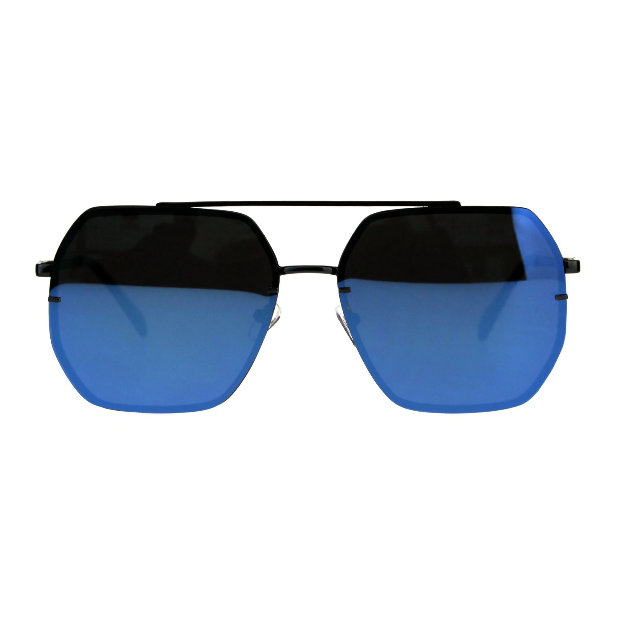 Hepta-Square Mirrored  Pilot Sunglasses