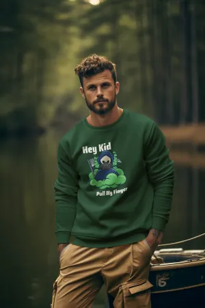 Hey Kid Pull My Finger Dad Joke Unisex Heavy Blend™ Crewneck Sweatshirt