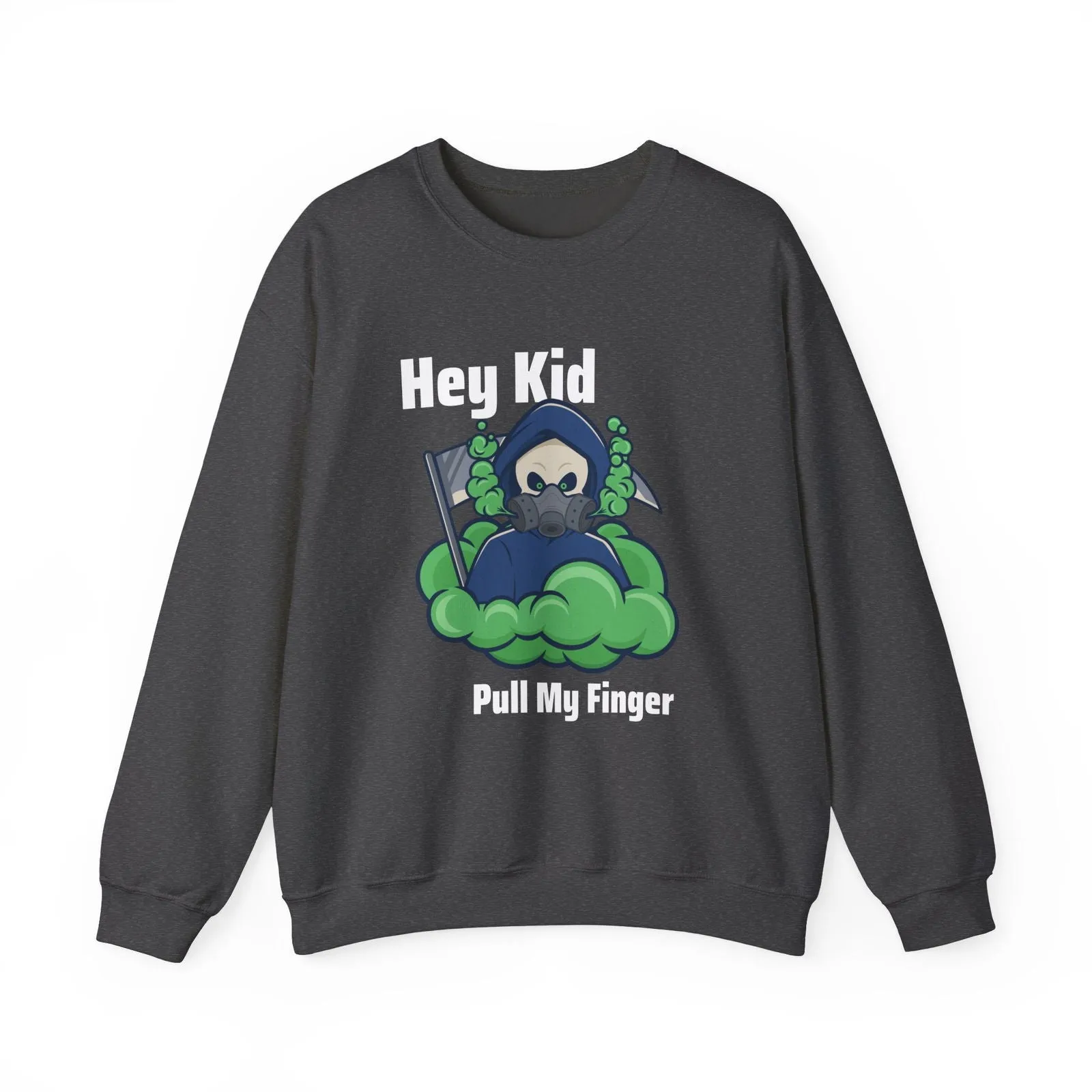 Hey Kid Pull My Finger Dad Joke Unisex Heavy Blend™ Crewneck Sweatshirt