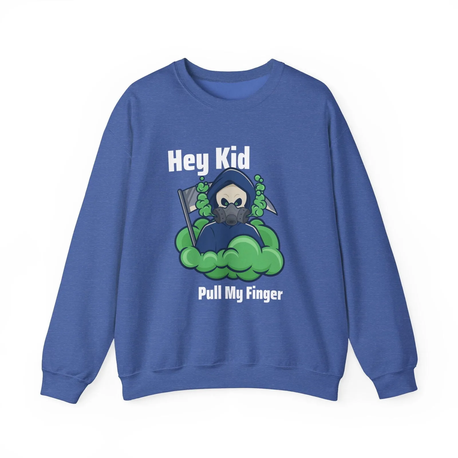 Hey Kid Pull My Finger Dad Joke Unisex Heavy Blend™ Crewneck Sweatshirt