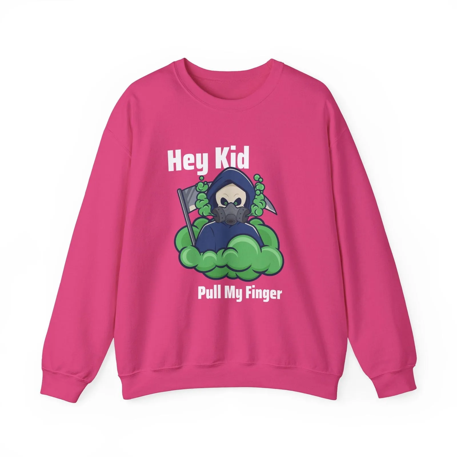 Hey Kid Pull My Finger Dad Joke Unisex Heavy Blend™ Crewneck Sweatshirt