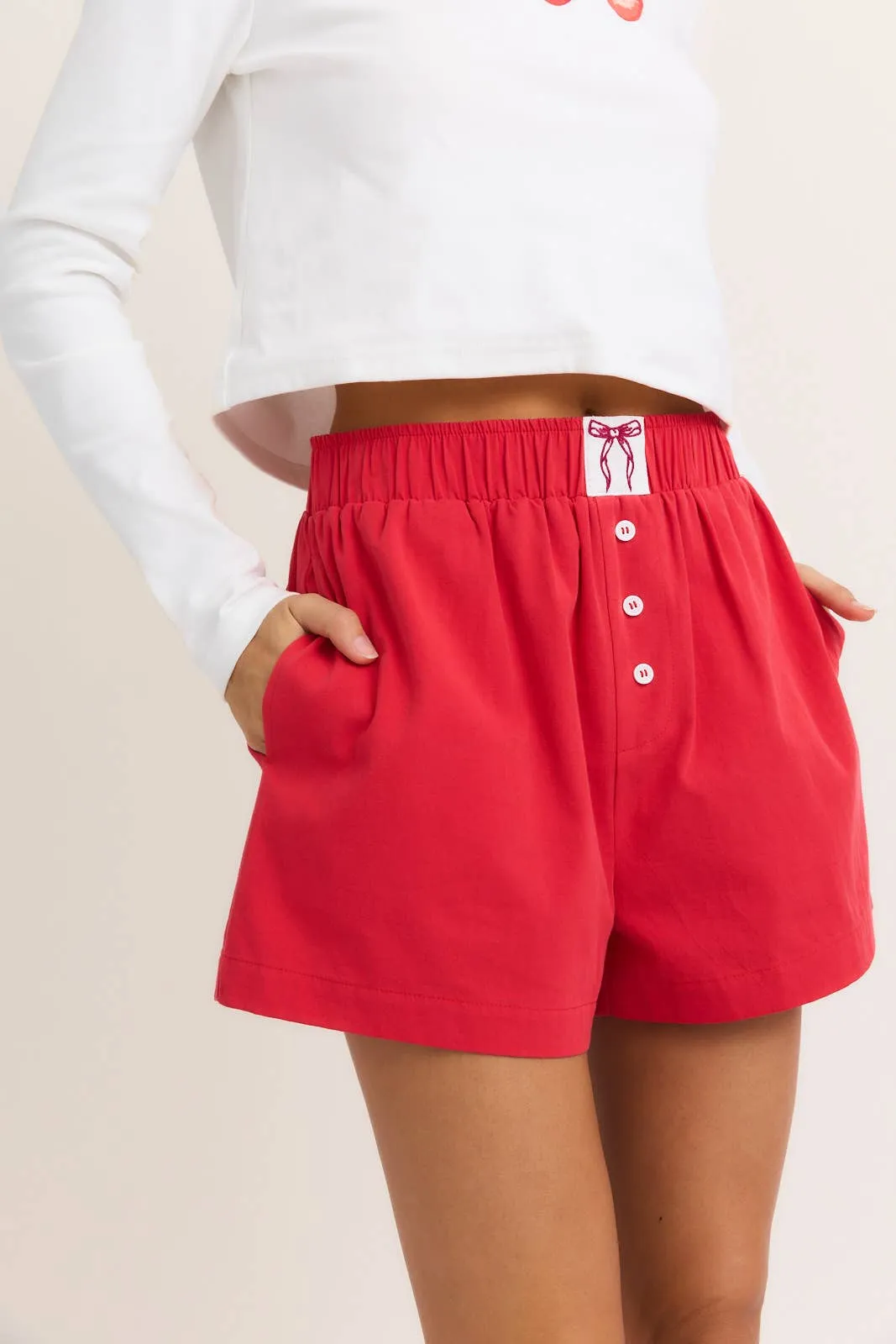 HIGH WAISTED BOXY SHORTS