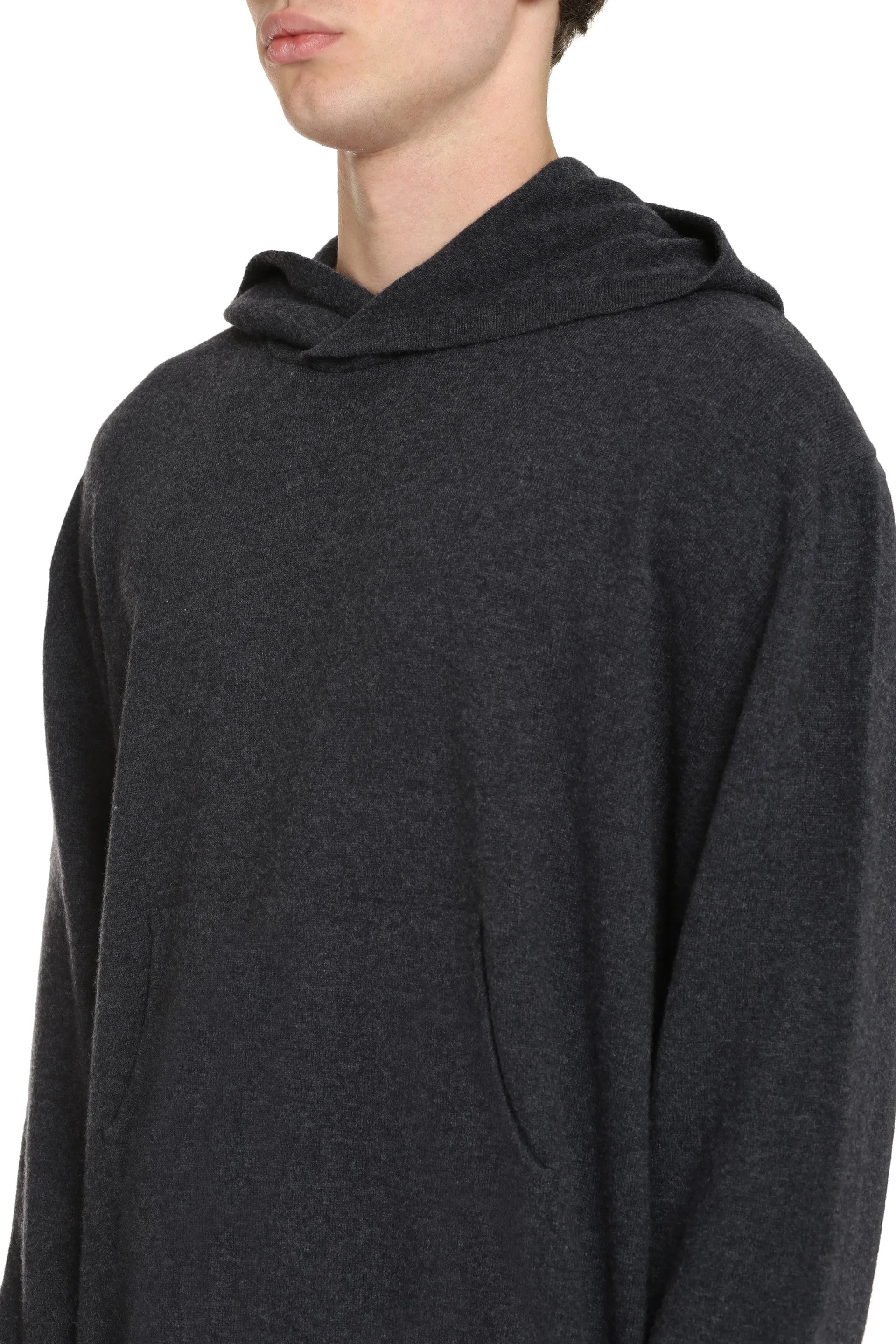 Hooded wool sweater