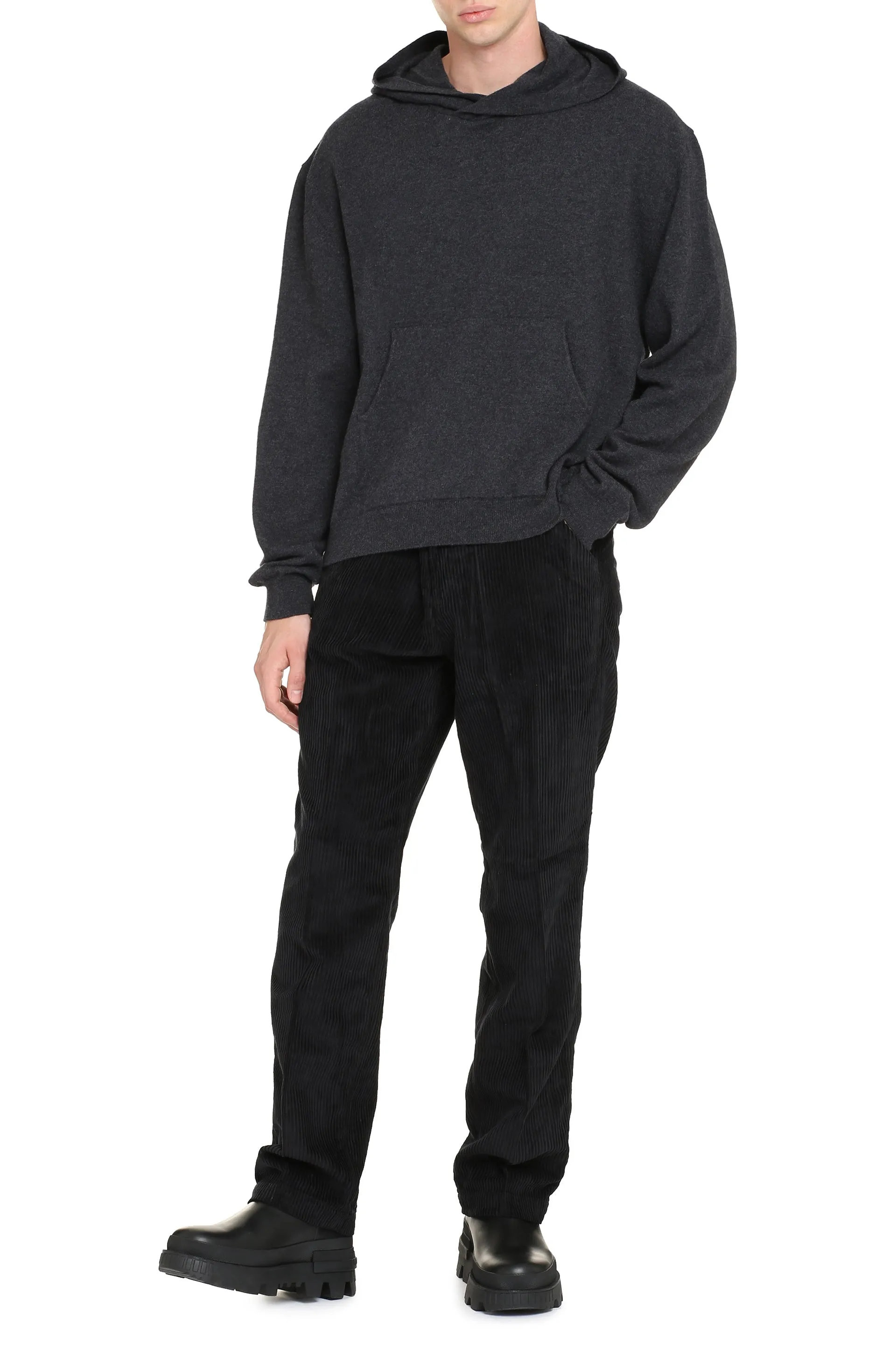 Hooded wool sweater