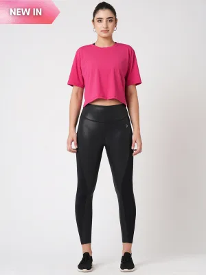 Hot Pink Boxy Mesh Tee