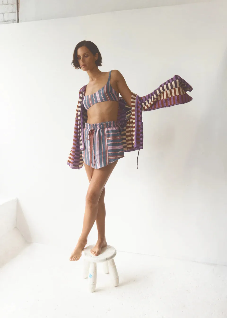 Ilio Nema Abas Skirt in Sifnos Stripe