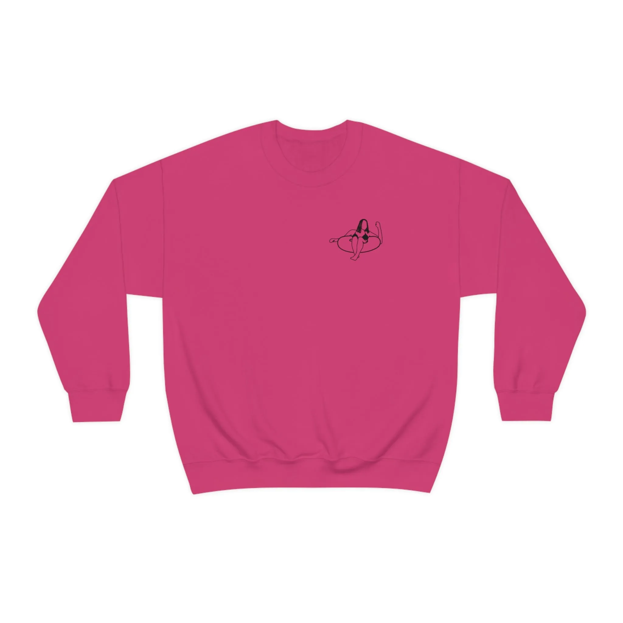 Inner Tube Girl - Okauchee Lake Unisex Heavy Blend™ Crewneck Sweatshirt