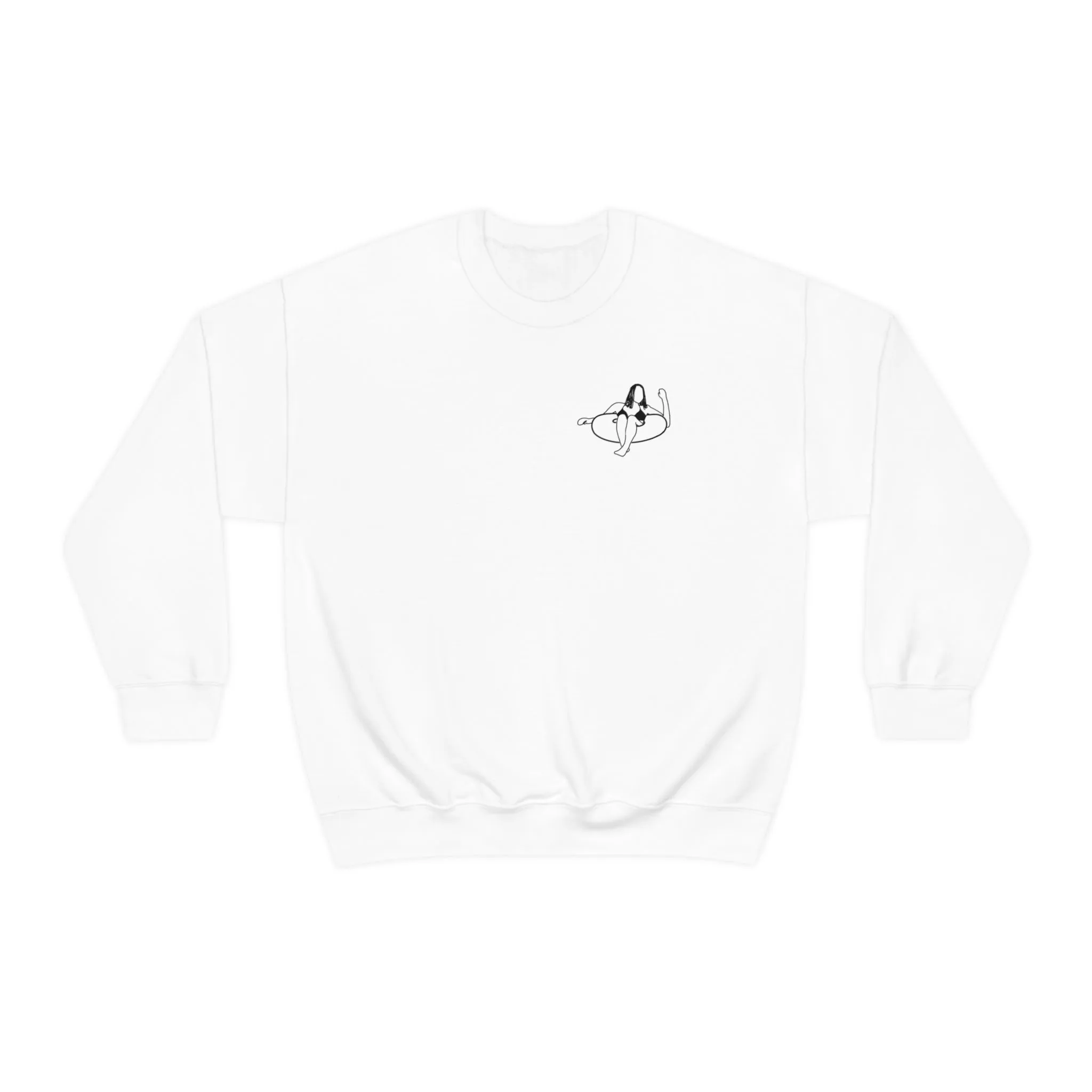 Inner Tube Girl - Okauchee Lake Unisex Heavy Blend™ Crewneck Sweatshirt
