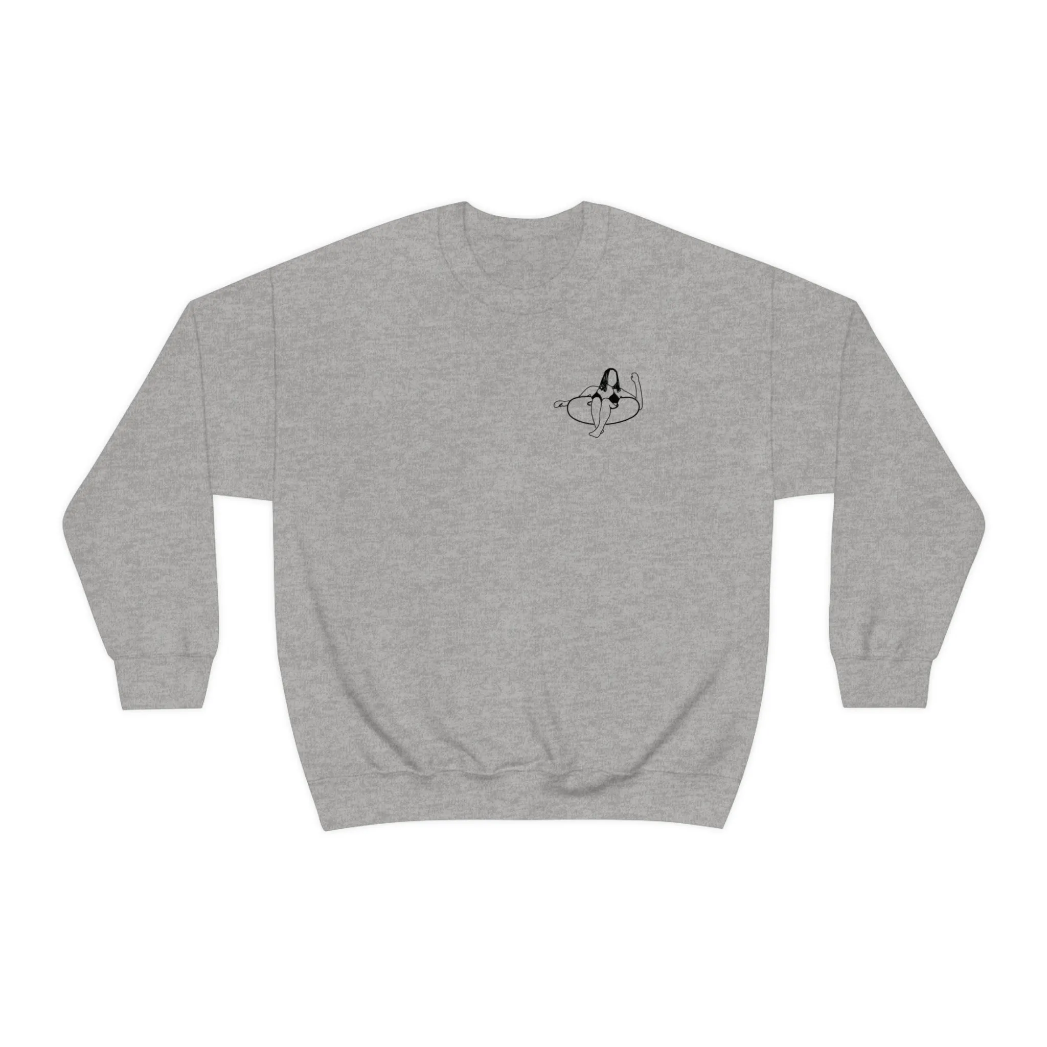 Inner Tube Girl - Okauchee Lake Unisex Heavy Blend™ Crewneck Sweatshirt