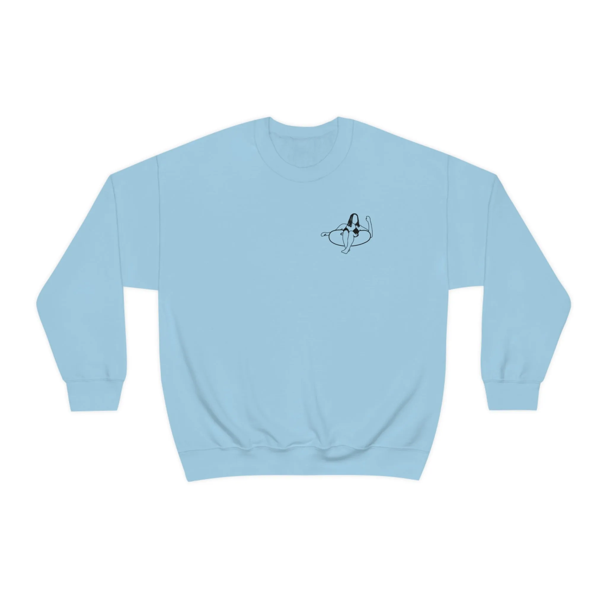 Inner Tube Girl - Okauchee Lake Unisex Heavy Blend™ Crewneck Sweatshirt