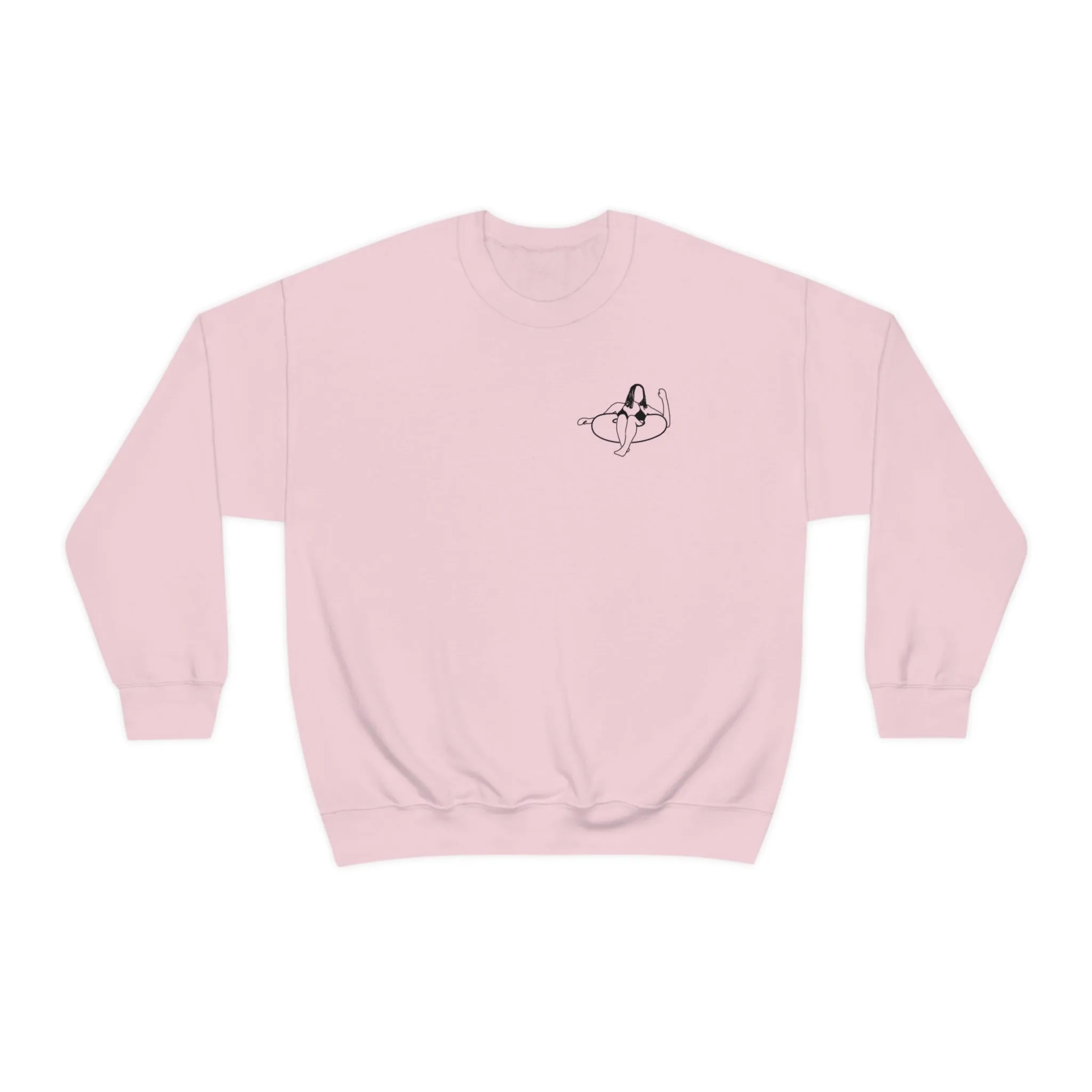 Inner Tube Girl - Okauchee Lake Unisex Heavy Blend™ Crewneck Sweatshirt