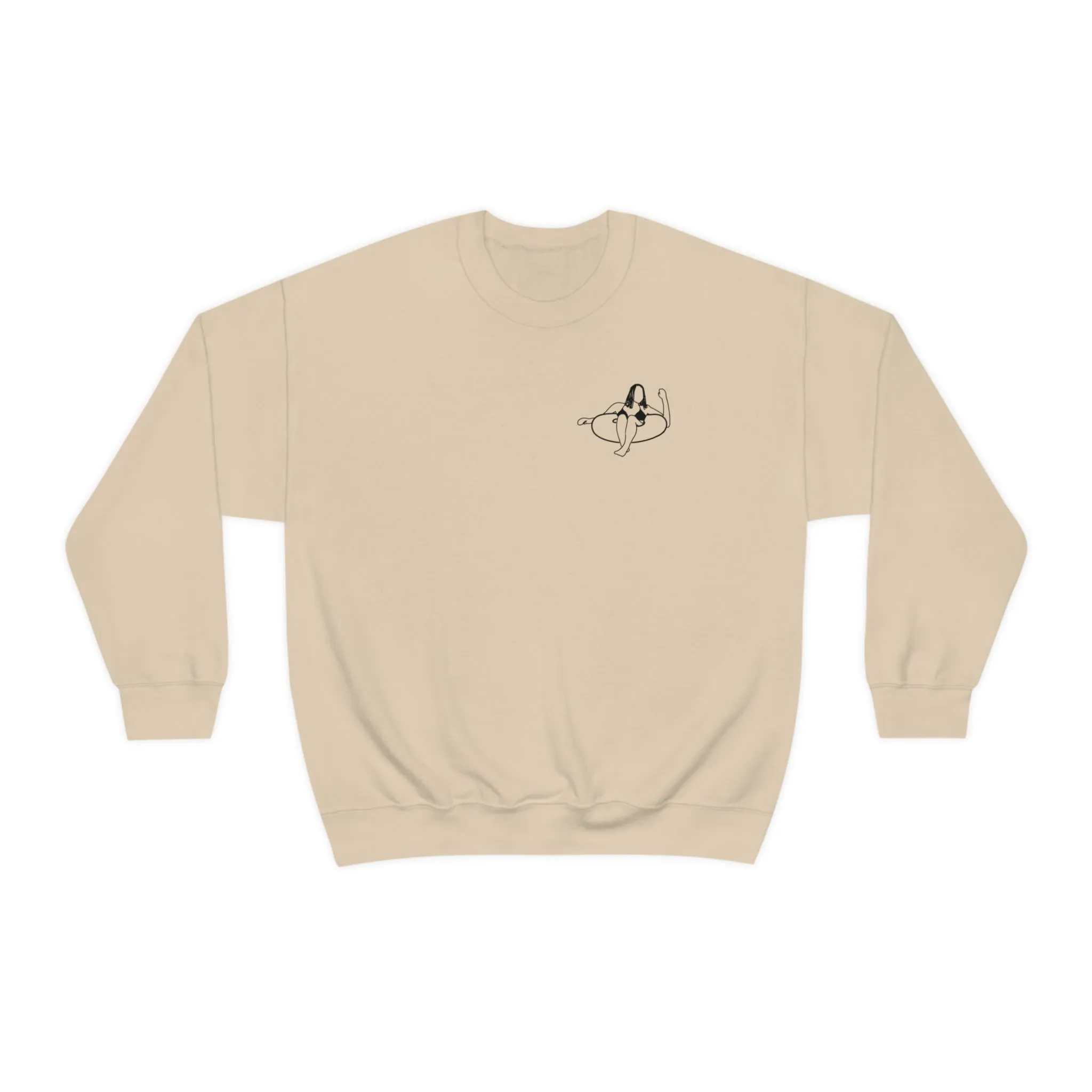 Inner Tube Girl - Okauchee Lake Unisex Heavy Blend™ Crewneck Sweatshirt