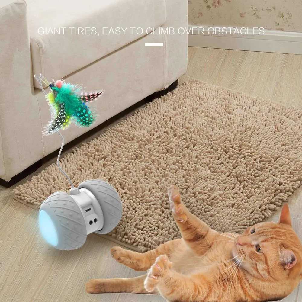 Interactive Robotic Cat Wheel Teaser Toy