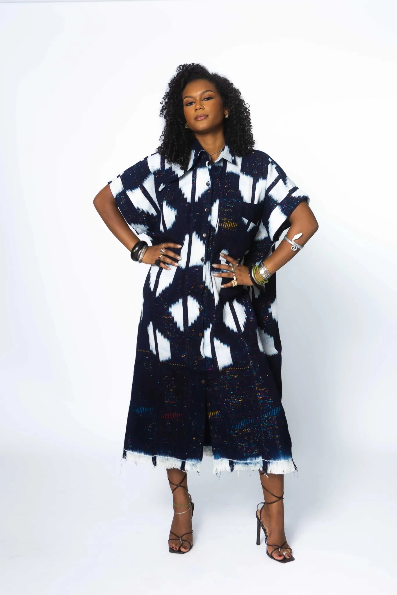 Intergalactic Assymmetrical Collar Dress