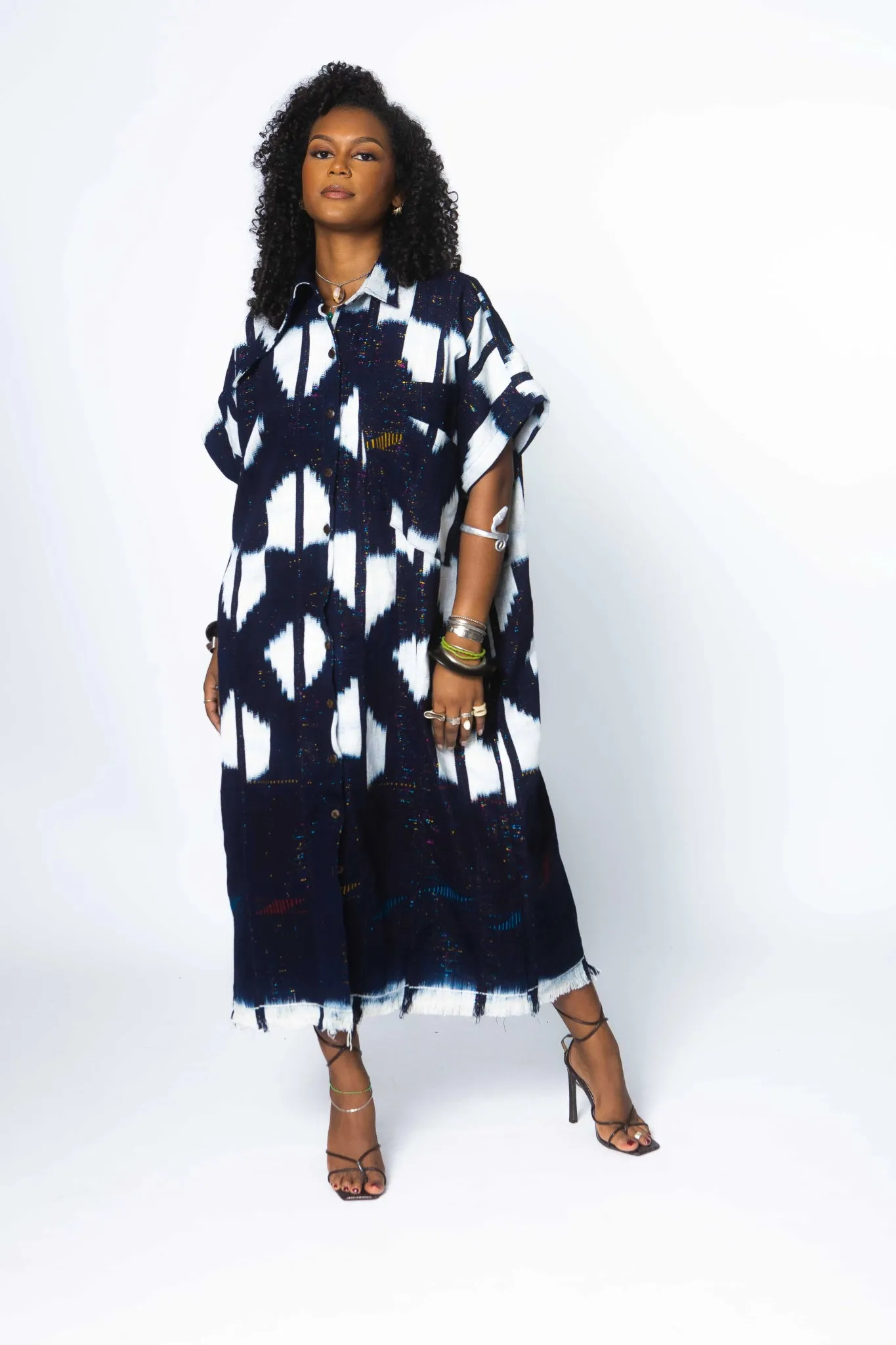 Intergalactic Assymmetrical Collar Dress