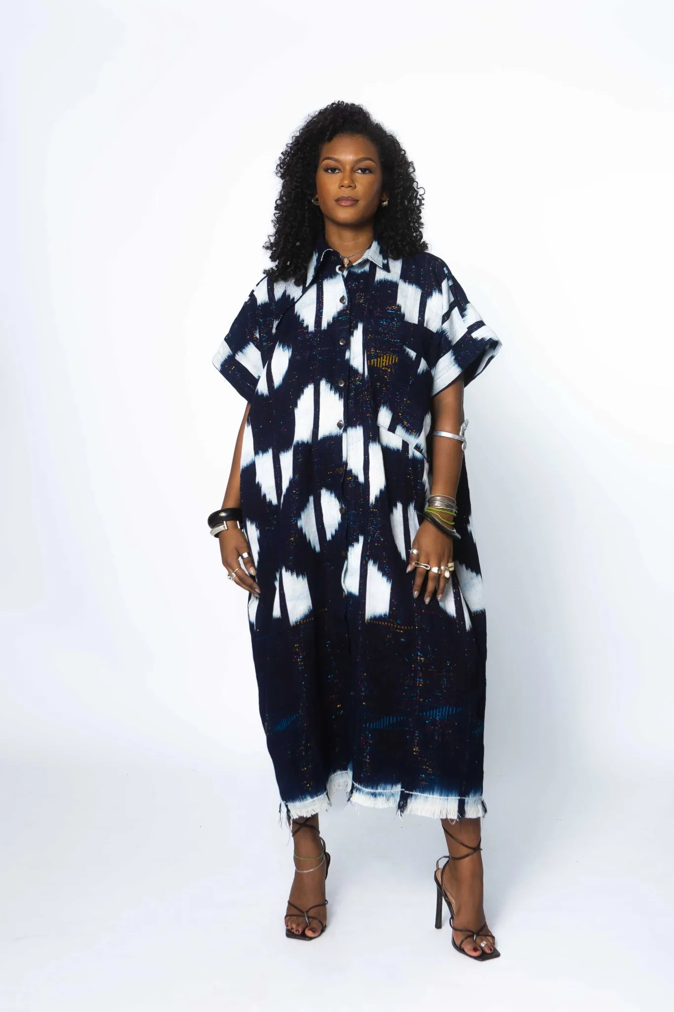 Intergalactic Assymmetrical Collar Dress