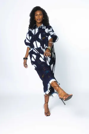 Intergalactic Assymmetrical Collar Dress