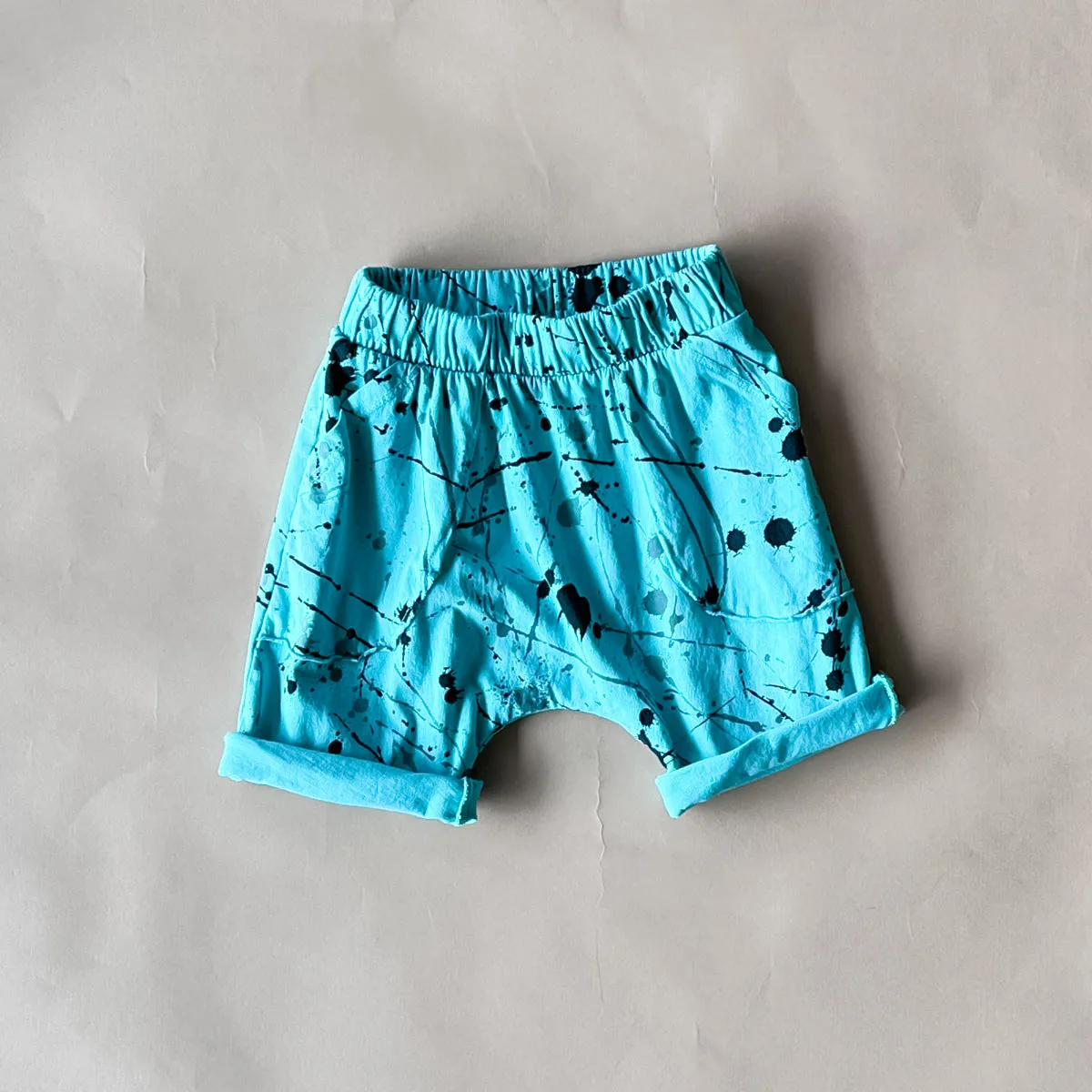 Ivan-Splatter Shorts | Aqua