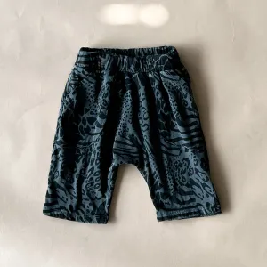 Izzy-Safari Print Shorts | Black