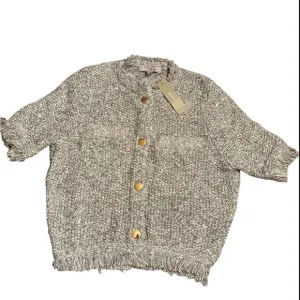 J. Crew Women’s Cropped fringe-trim lady jacket in marled yarn gray Size XXS NWT