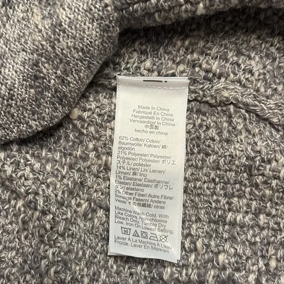 J. Crew Women’s Cropped fringe-trim lady jacket in marled yarn gray Size XXS NWT