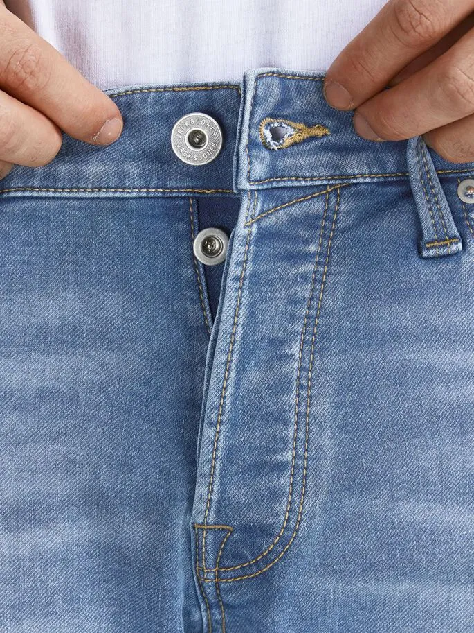 Jack Jones Rick Icon Denim Shorts Light Blue