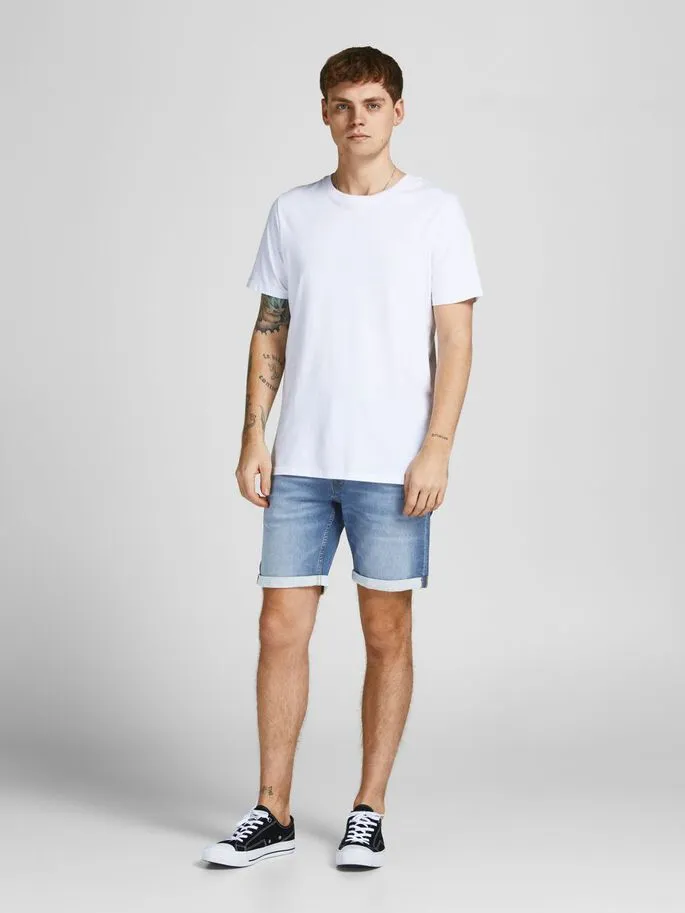 Jack Jones Rick Icon Denim Shorts Light Blue