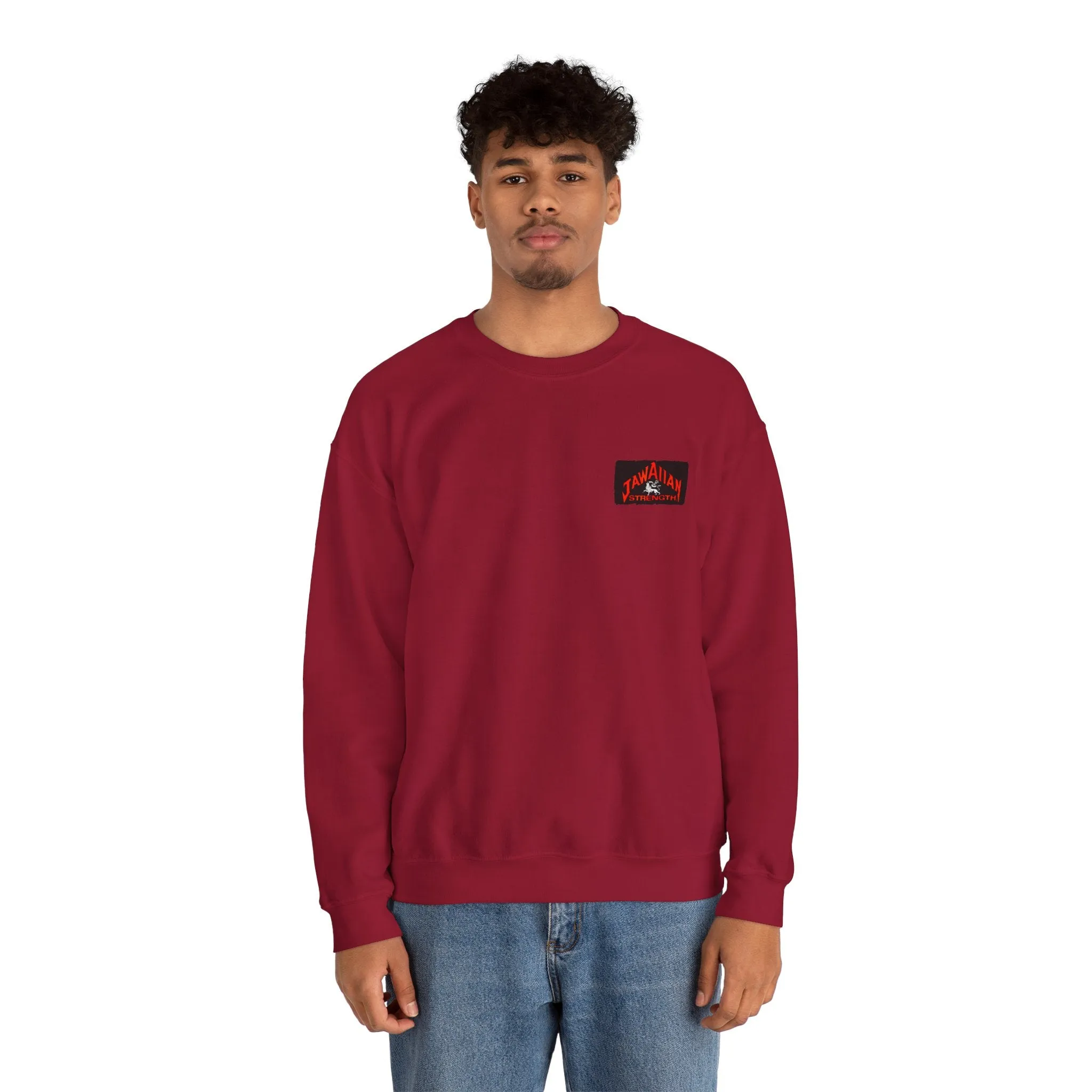 Jawaiian Strength Peace Jawaiian Style Vintage Design 90s New Print Unisex Heavy Blend™ Crewneck Sweatshirt
