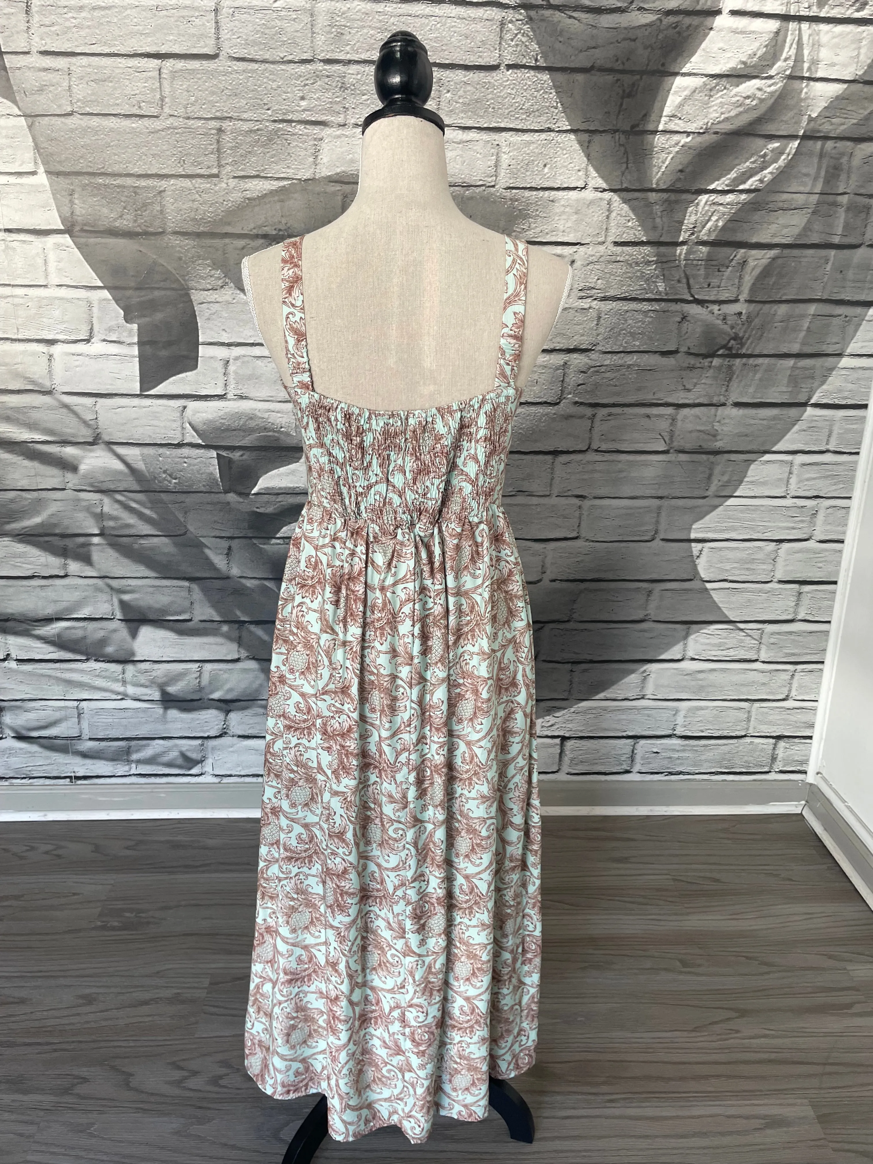 Jennifer Midi Dress in Light Teal