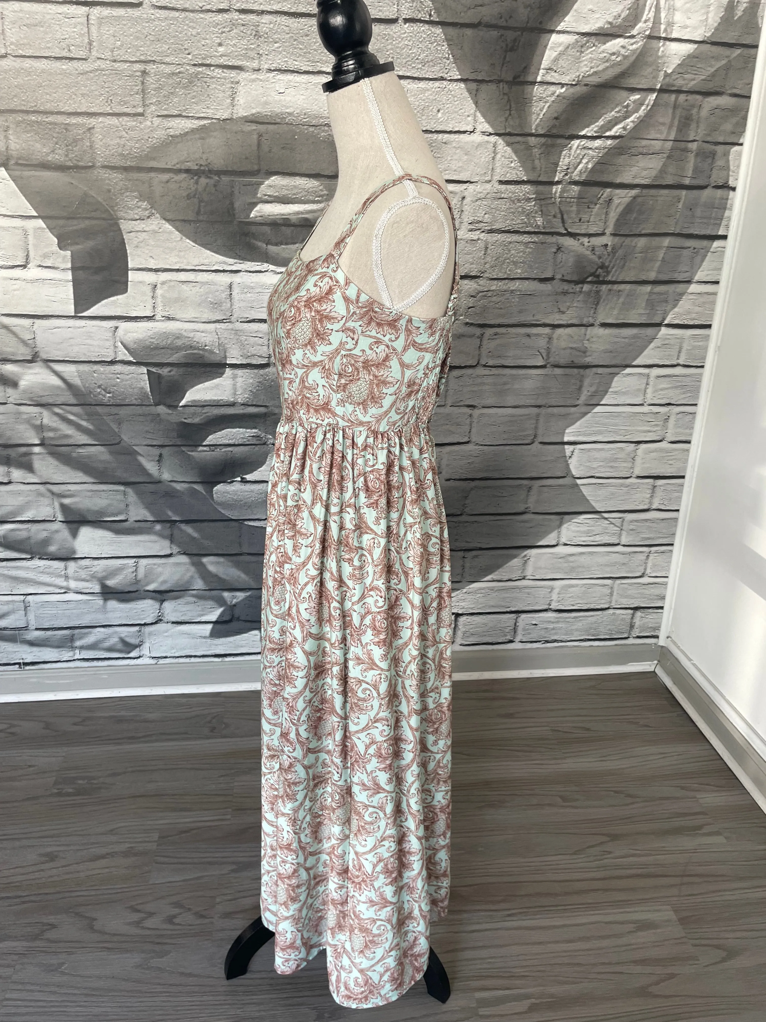 Jennifer Midi Dress in Light Teal