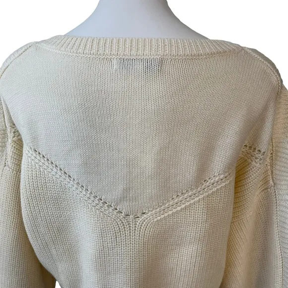 J.Ing Finnegan White Knit Pullover