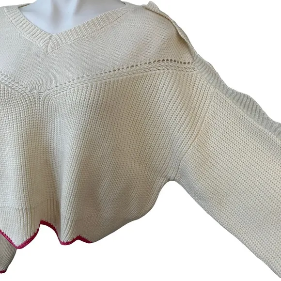 J.Ing Finnegan White Knit Pullover