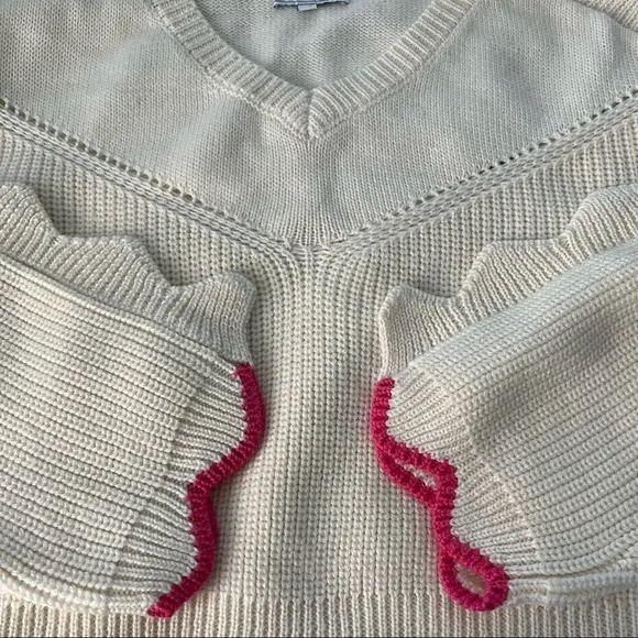 J.Ing Finnegan White Knit Pullover