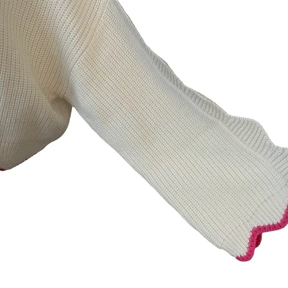 J.Ing Finnegan White Knit Pullover