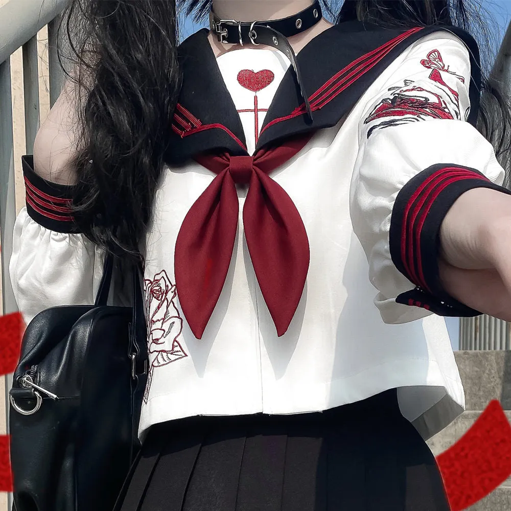 JK Sailor Uniform Heavy Industry Embroidery  yc28023