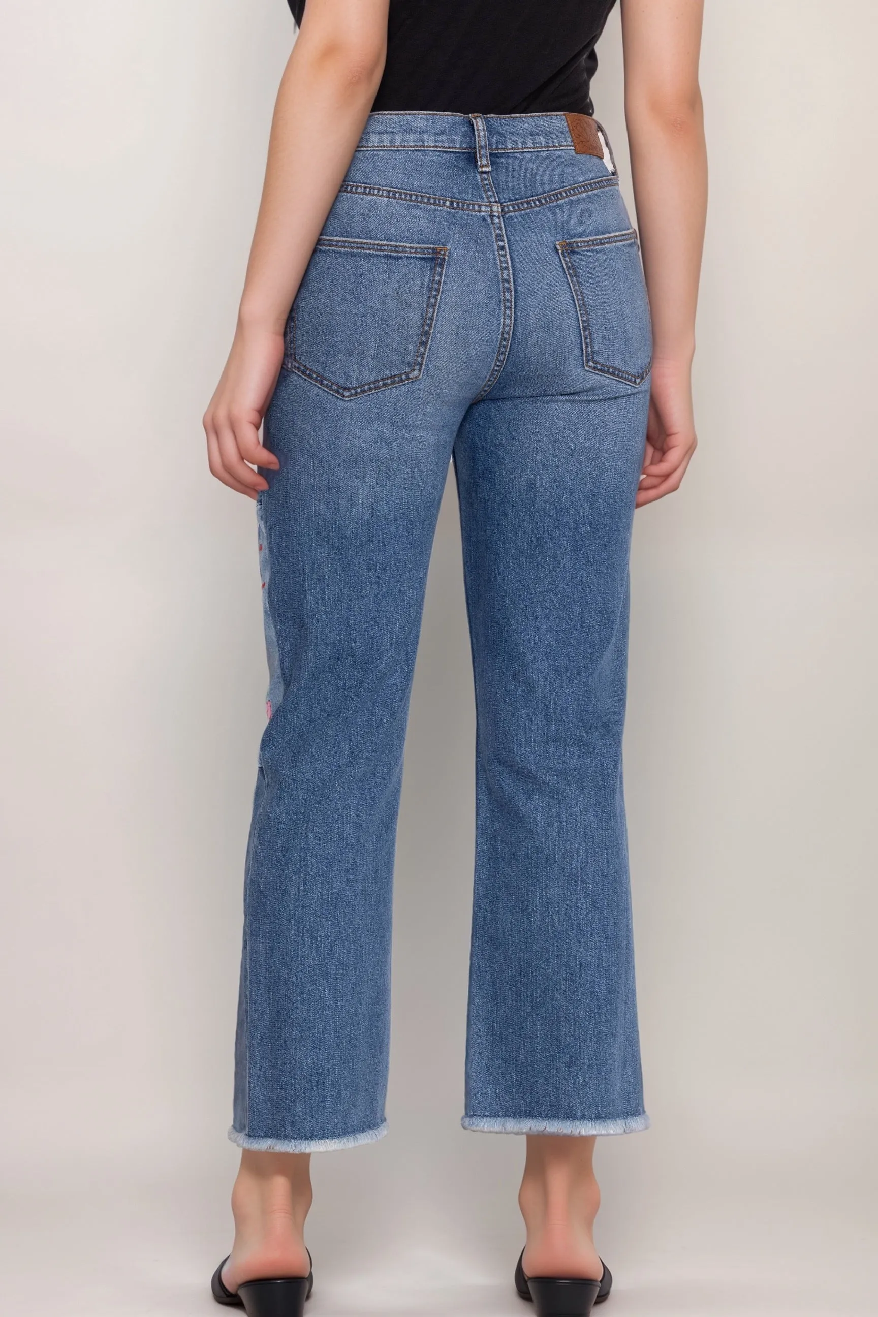 Johnny Was Denim Blue The Cropped Straight Jeans JWD1137