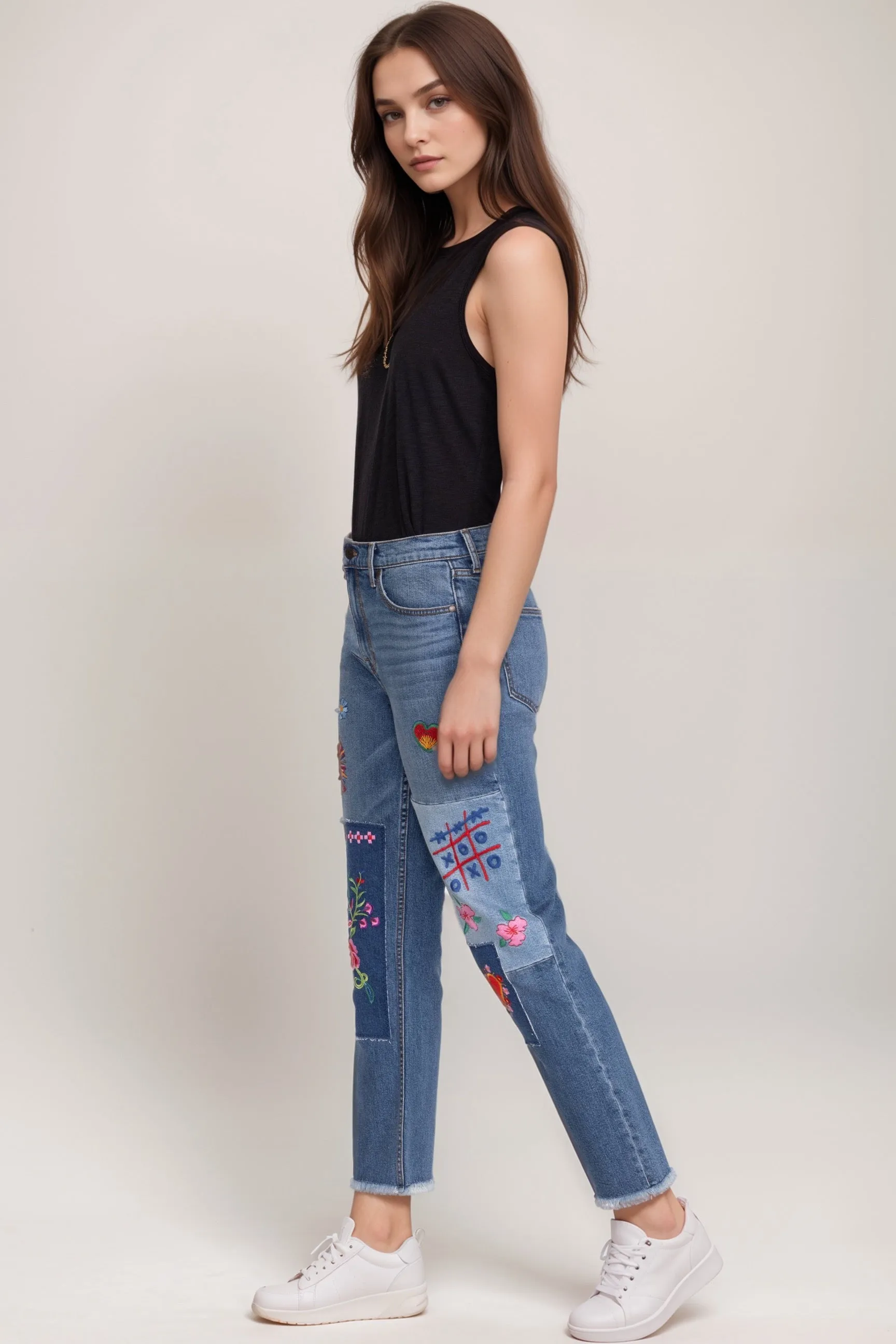 Johnny Was Denim Blue The Cropped Straight Jeans JWD1137