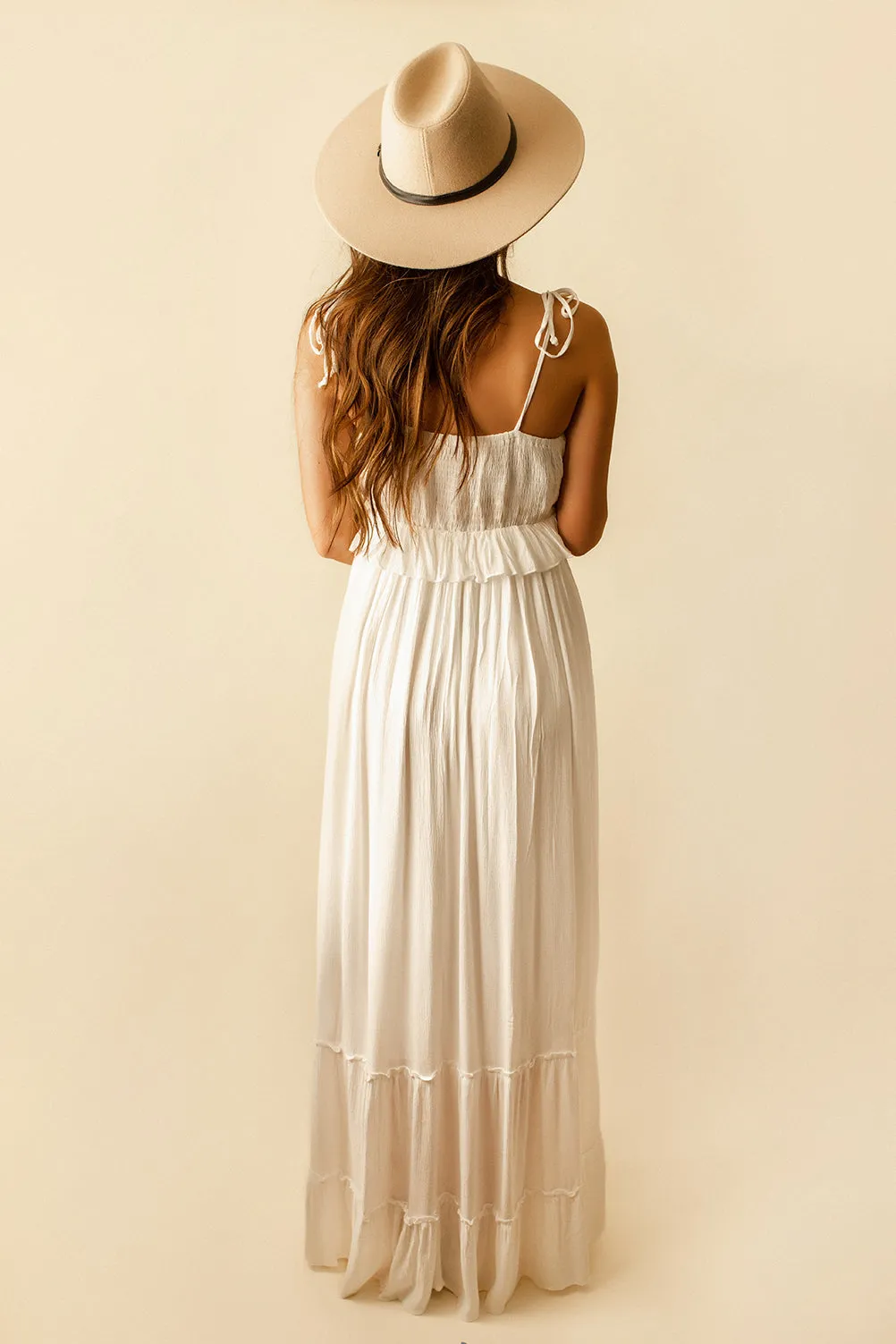 Keep Our Secrets Maxi Dress (Ivory) | FINAL SALE