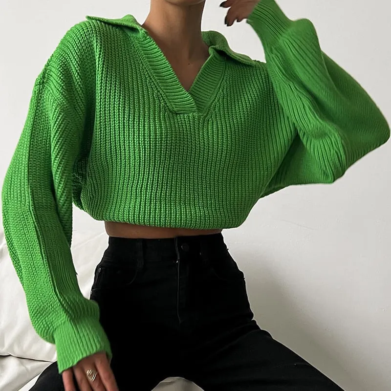 Knitted sweaters for women