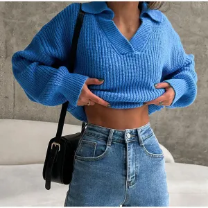 Knitted sweaters for women