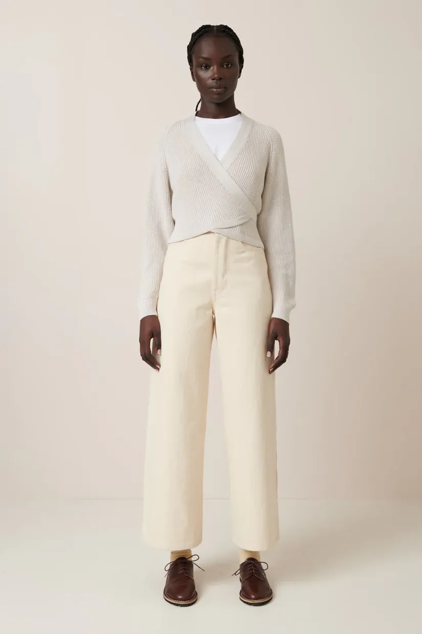 Kowtow Composure Cardigan - Oat Melange